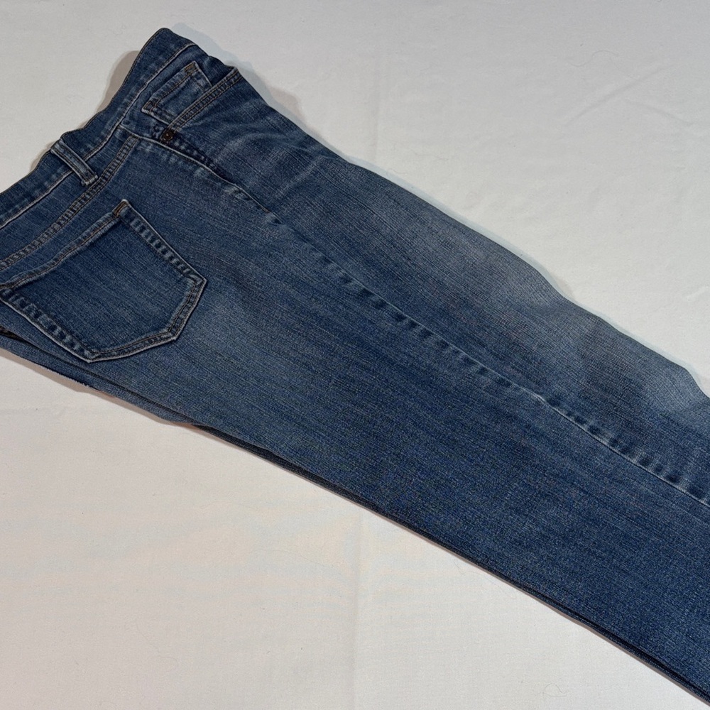 JCPenney Women's Slim Straight Leg Stretch Blue Jeans 32/14 - Picture 13 of 16